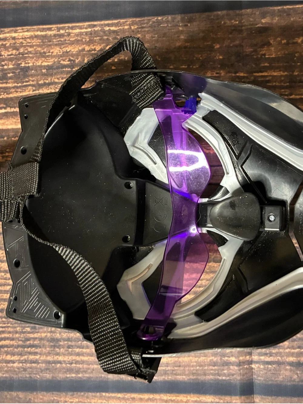 Black Panther Mask with Purple Lenses